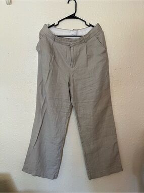 High rise Mango linen pants